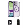 MARSİLYAN™- iPhone 11 Kılıf Nova Işık Özel Seri - Siyah 6D Antistatik Mat Seramik Hayalet Nano Ekran Koruyucu + PVD Metal Kamera Lens - YL