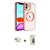 MARSİLYAN™- iPhone 11 Kılıf Nova Işık Özel Seri - Siyah 6D Mat Seramik Hayalet Nano Ekran Koruyucu + Pers Alüminyum Kamera Lens - GD