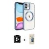 MARSİLYAN™- iPhone 11 Kılıf Nova Işık Özel Seri - Siyah 6D Mat Seramik Hayalet Nano Ekran Koruyucu + PVD Metal Kamera Lens - TU