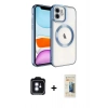 MARSİLYAN™- iPhone 11 Kılıf Nova Işık Özel Seri - Siyah 6D Mat Seramik Hayalet Nano Ekran Koruyucu + PVD Metal Kamera Lens - MI
