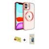 MARSİLYAN™- iPhone 11 Kılıf Nova Işık Özel Seri - Siyah 6D Mat Seramik Hayalet Nano Ekran Koruyucu + Rainbow Kamera Lens Koruma Cam - KI