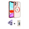MARSİLYAN™- iPhone 11 Kılıf Nova Işık Özel Seri - Siyah 6D Mat Seramik Hayalet Nano Ekran Koruyucu + Raze Metal Kamera Lens - MR