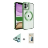 MARSİLYAN™- iPhone 11 Kılıf Nova Işık Özel Seri - Siyah 6D Mat Seramik Hayalet Nano Ekran Koruyucu + Raze Metal Kamera Lens - MI