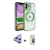 MARSİLYAN™- iPhone 11 Kılıf Nova Işık Özel Seri - Siyah 6D Mat Seramik Hayalet Nano Ekran Koruyucu + Raze Metal Kamera Lens - MR