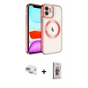 MARSİLYAN™- iPhone 11 Kılıf Nova Işık Özel Seri - Siyah Bilvis 3D Cam Ekran Koruyucu + Pers Alüminyum Kamera Lens - GD