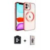 MARSİLYAN™- iPhone 11 Kılıf Nova Işık Özel Seri - Siyah Bilvis 3D Cam Ekran Koruyucu + PVD Metal Kamera Lens - MI