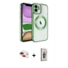 MARSİLYAN™- iPhone 11 Kılıf Nova Işık Özel Seri - Siyah Bilvis 3D Cam Ekran Koruyucu + Pers Alüminyum Kamera Lens - KI