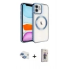 MARSİLYAN™- iPhone 11 Kılıf Nova Işık Özel Seri - Siyah Bilvis 3D Cam Ekran Koruyucu + Pers Alüminyum Kamera Lens - GI