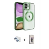 MARSİLYAN™- iPhone 11 Kılıf Nova Işık Özel Seri - Siyah Bilvis 3D Cam Ekran Koruyucu + Pers Alüminyum Kamera Lens - GI