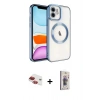 MARSİLYAN™- iPhone 11 Kılıf Nova Işık Özel Seri - Siyah Bilvis 3D Cam Ekran Koruyucu + Pers Alüminyum Kamera Lens - KI