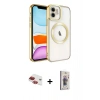 MARSİLYAN™- iPhone 11 Kılıf Nova Işık Özel Seri - Siyah Bilvis 3D Cam Ekran Koruyucu + Pers Alüminyum Kamera Lens - KI