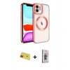 MARSİLYAN™- iPhone 11 Kılıf Nova Işık Özel Seri - Siyah Bilvis 3D Cam Ekran Koruyucu + Rainbow Kamera Lens Koruma Cam - KI