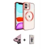 MARSİLYAN™- iPhone 11 Kılıf Nova Işık Özel Seri - Siyah Bilvis 3D Cam Ekran Koruyucu + Raze Metal Kamera Lens - SH