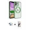 MARSİLYAN™- iPhone 11 Kılıf Nova Işık Özel Seri - Siyah Bilvis 3D Mat Cam Ekran Koruyucu + Pers Alüminyum Kamera Lens - GI