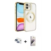MARSİLYAN™- iPhone 11 Kılıf Nova Işık Özel Seri - Siyah Bilvis 3D Mat Cam Ekran Koruyucu + Pers Alüminyum Kamera Lens - LT