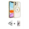MARSİLYAN™- iPhone 11 Kılıf Nova Işık Özel Seri - Siyah Bilvis 3D Mat Cam Ekran Koruyucu + Raze Metal Kamera Lens - GS