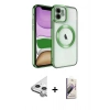MARSİLYAN™- iPhone 11 Kılıf Nova Işık Özel Seri - Siyah Bilvis 3D Mat Cam Ekran Koruyucu + Raze Metal Kamera Lens - GS