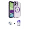 MARSİLYAN™- iPhone 11 Kılıf Nova Işık Özel Seri - Siyah Bilvis 5in1 3D Magic Cam Ekran Koruyucu + Pers Alüminyum Kamera Lens - GI