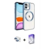 MARSİLYAN™- iPhone 11 Kılıf Nova Işık Özel Seri - Siyah Bilvis 5in1 3D Magic Cam Ekran Koruyucu + Pers Alüminyum Kamera Lens - GI