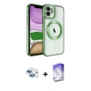MARSİLYAN™- iPhone 11 Kılıf Nova Işık Özel Seri - Siyah Bilvis 5in1 3D Magic Cam Ekran Koruyucu + Pers Alüminyum Kamera Lens - GI