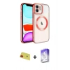 MARSİLYAN™- iPhone 11 Kılıf Nova Işık Özel Seri - Siyah Bilvis 5in1 3D Magic Cam Ekran Koruyucu + Rainbow Kamera Lens Koruma Cam - KI