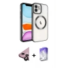 MARSİLYAN™- iPhone 11 Kılıf Nova Işık Özel Seri - Siyah Bilvis 5in1 3D Magic Cam Ekran Koruyucu + Raze Metal Kamera Lens - SH
