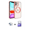 MARSİLYAN™- iPhone 11 Kılıf Nova Işık Özel Seri - Siyah Bilvis 5in1 5D Magic Hayalet Cam Ekran Koruyucu + Pers Alüminyum Kamera Lens - GI