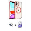 MARSİLYAN™- iPhone 11 Kılıf Nova Işık Özel Seri - Siyah Bilvis 5in1 5D Magic Hayalet Cam Ekran Koruyucu + Pers Alüminyum Kamera Lens - LT
