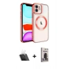 MARSİLYAN™- iPhone 11 Kılıf Nova Işık Özel Seri - Siyah Bilvis Hayalet Cam Ekran Koruyucu + Kamera Lens Koruma Cam - SF