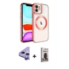 MARSİLYAN™- iPhone 11 Kılıf Nova Işık Özel Seri - Siyah Bilvis Hayalet Cam Ekran Koruyucu + Raze Metal Kamera Lens - MR