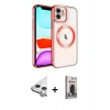 MARSİLYAN™- iPhone 11 Kılıf Nova Işık Özel Seri - Siyah Bilvis Hayalet Cam Ekran Koruyucu + Raze Metal Kamera Lens - GS
