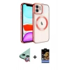 MARSİLYAN™- iPhone 11 Kılıf Nova Işık Özel Seri - Siyah Buffer Hayalet Cam Ekran Koruyucu + Raze Metal Kamera Lens - KI