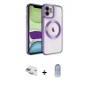 MARSİLYAN™- iPhone 11 Kılıf Nova Işık Özel Seri - Siyah Joko Magic 5D Cam + Pers Alüminyum Kamera Lens - GD