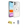 MARSİLYAN™- iPhone 11 Kılıf Nova Işık Özel Seri - Siyah Joko Magic 5D Cam + Rainbow Kamera Lens Koruma Cam - KI