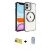 MARSİLYAN™- iPhone 11 Kılıf Nova Işık Özel Seri - Siyah Joko Magic 5D Cam + Rainbow Kamera Lens Koruma Cam - KI