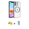 MARSİLYAN™- iPhone 11 Kılıf Nova Işık Özel Seri - Siyah Joko Magic 5D Cam + Rainbow Kamera Lens Koruma Cam - KI
