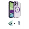 MARSİLYAN™- iPhone 11 Kılıf Nova Işık Özel Seri - Siyah Joko Magic 5D Cam + Raze Metal Kamera Lens - MI