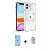 MARSİLYAN™- iPhone 11 Kılıf Nova Işık Özel Seri - Siyah Joko Magic 5D Cam + Neon Fosforlu Kamera Lens - MI
