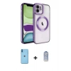 MARSİLYAN™- iPhone 11 Kılıf Nova Işık Özel Seri - Siyah Joko Magic 5D Cam + Neon Fosforlu Kamera Lens - MI