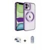 MARSİLYAN™- iPhone 11 Kılıf Nova Işık Özel Seri - Siyah Joko Magic 5D Cam + Pers Alüminyum Kamera Lens - LT
