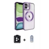 MARSİLYAN™- iPhone 11 Kılıf Nova Işık Özel Seri - Siyah Joko Magic 5D Cam + PVD Metal Kamera Lens - SH