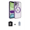 MARSİLYAN™- iPhone 11 Kılıf Nova Işık Özel Seri - Siyah Joko Magic 5D Cam + PVD Metal Kamera Lens - TU