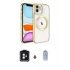 MARSİLYAN™- iPhone 11 Kılıf Nova Işık Özel Seri - Siyah Joko Magic 5D Cam + PVD Metal Kamera Lens - YL
