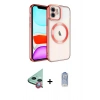 MARSİLYAN™- iPhone 11 Kılıf Nova Işık Özel Seri - Siyah Joko Magic 5D Cam + Raze Metal Kamera Lens - KI