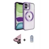MARSİLYAN™- iPhone 11 Kılıf Nova Işık Özel Seri - Siyah Joko Magic 5D Cam + Raze Metal Kamera Lens - SH