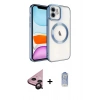 MARSİLYAN™- iPhone 11 Kılıf Nova Işık Özel Seri - Siyah Joko Magic 5D Cam + Raze Metal Kamera Lens - SH
