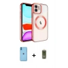 MARSİLYAN™- iPhone 11 Kılıf Nova Işık Özel Seri - Siyah Joko Magic 5D Hayalet Cam + Neon Fosforlu Kamera Lens - MI
