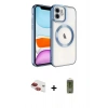 MARSİLYAN™- iPhone 11 Kılıf Nova Işık Özel Seri - Siyah Joko Magic 5D Hayalet Cam + Pers Alüminyum Kamera Lens - KI