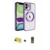 MARSİLYAN™- iPhone 11 Kılıf Nova Işık Özel Seri - Siyah Joko Magic 5D Hayalet Cam + Rainbow Kamera Lens Koruma Cam - KI