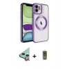 MARSİLYAN™- iPhone 11 Kılıf Nova Işık Özel Seri - Siyah Joko Magic 5D Hayalet Cam + Raze Metal Kamera Lens - KI
